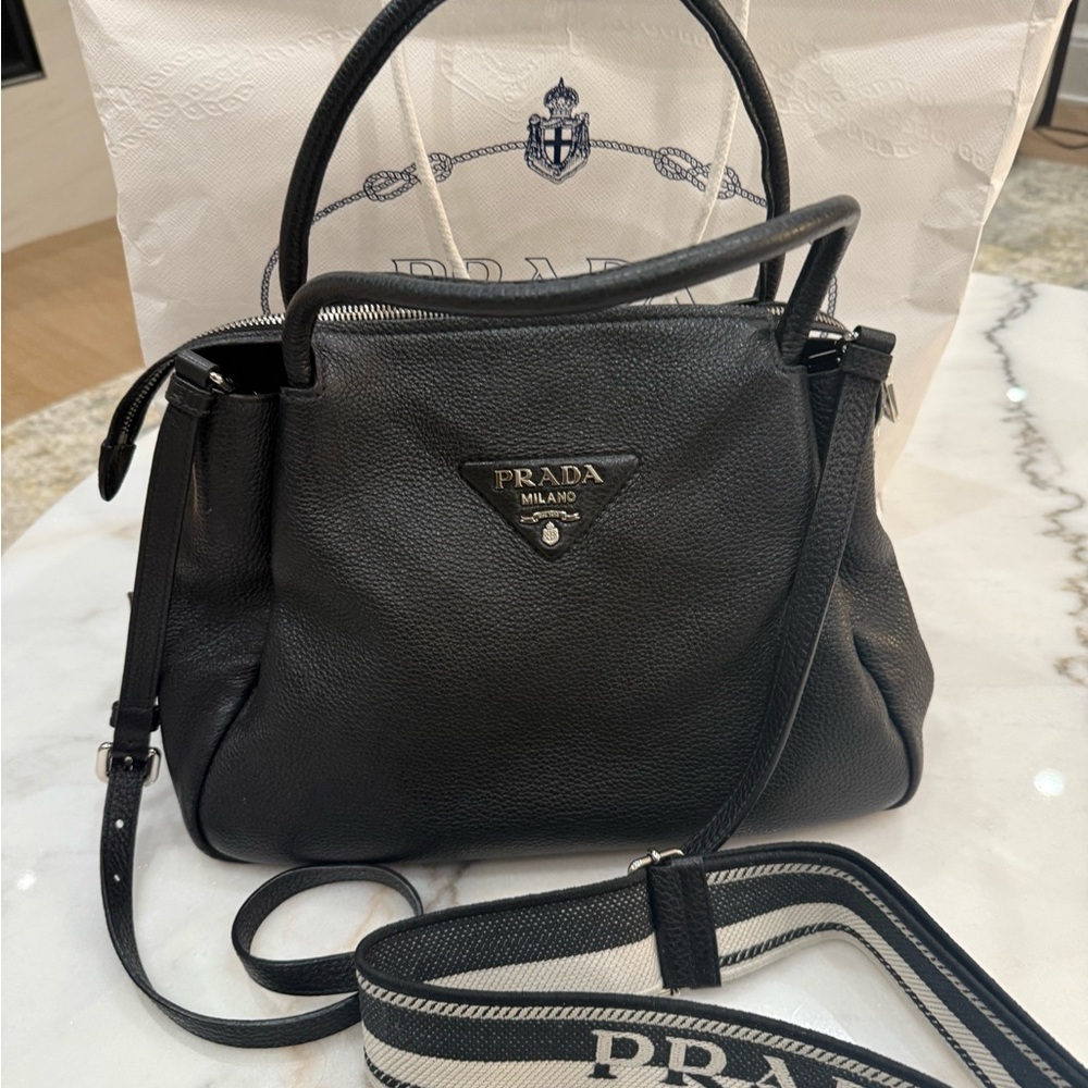 Prada Black Leather Satchel - Picture 8 of 8